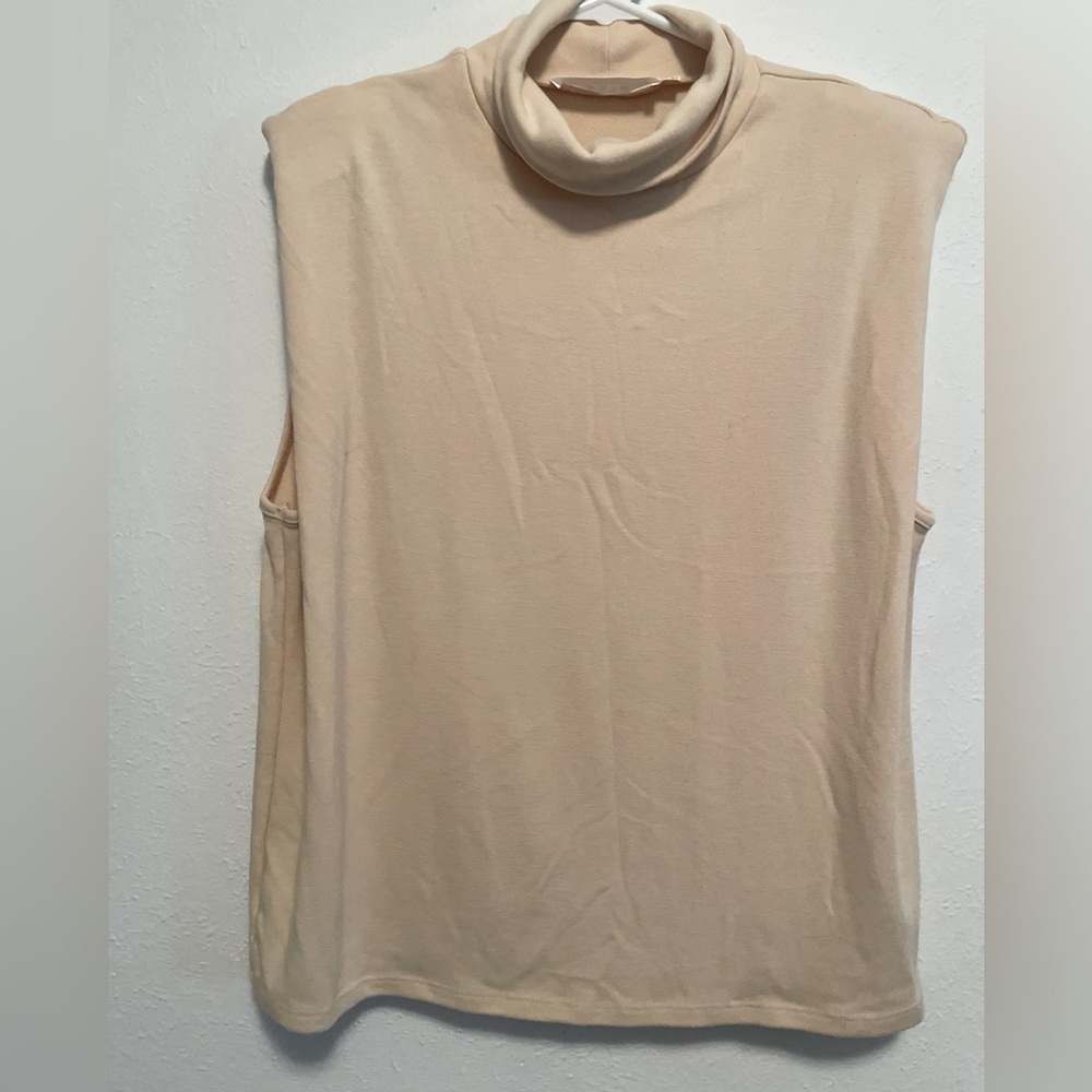 Astr Cream Turtleneck Top